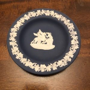 Vintage Wedgewood Pegasus and Goddesses Jasperware Display Plate with Stand